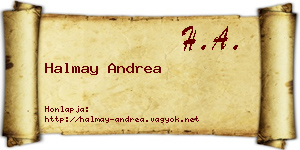 Halmay Andrea névjegykártya