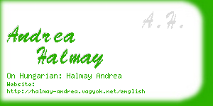 andrea halmay business card